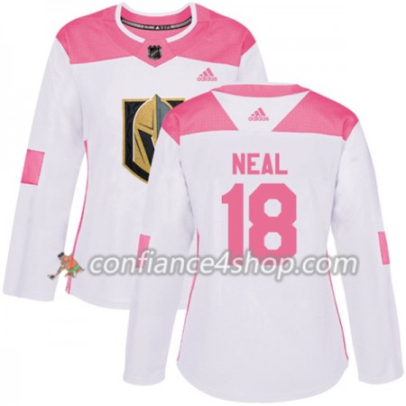 Adidas Maillot de Hockey Vegas Golden Knights James Neal 18 2017-2018 Blanc Rose Fashion Authentic - Femme